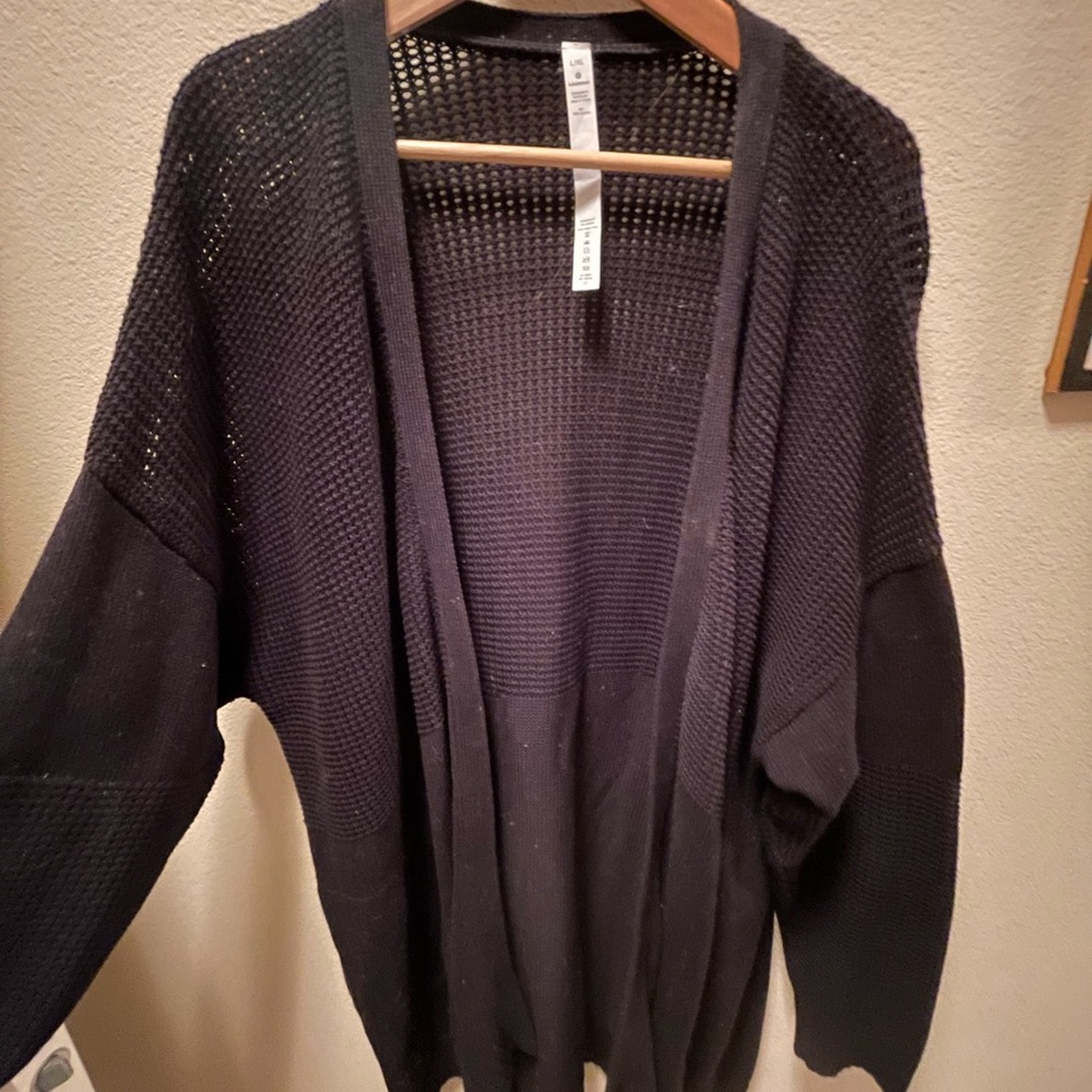 Lululemon Black Long Cardigan - L/XL